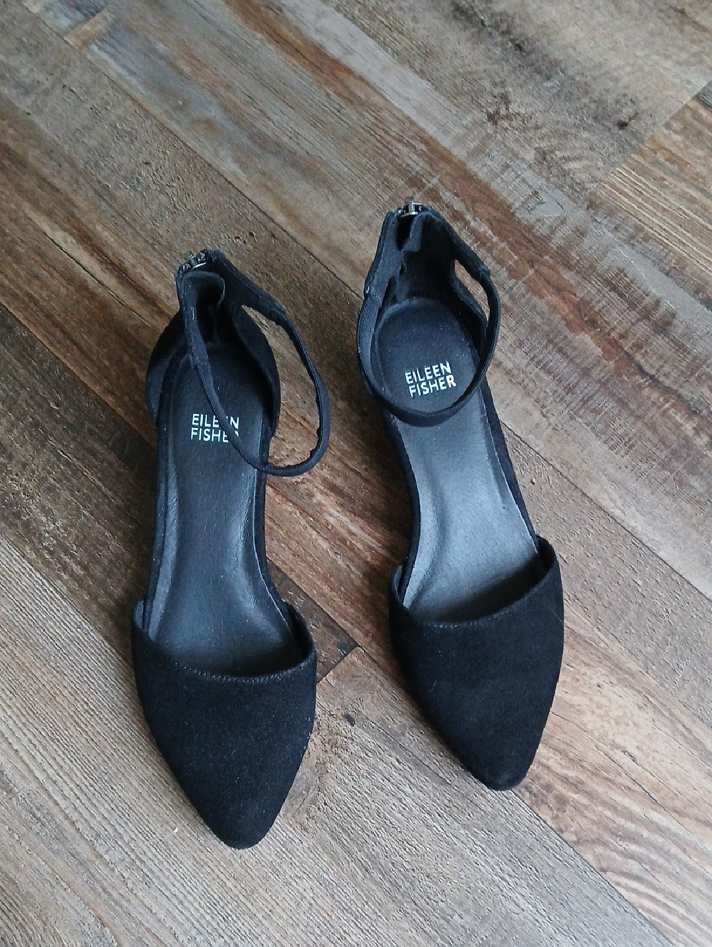 Eileen Fisher Just Suede Ankle-Strap Pump 7.5 - Picture 2 of 6